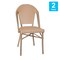 Flash Furniture Natural/White PE Rattan Stacking Paris Chair, 2PK 2-SDA-AD642001-F-NATWH-LTNAT-GG - alternate 8